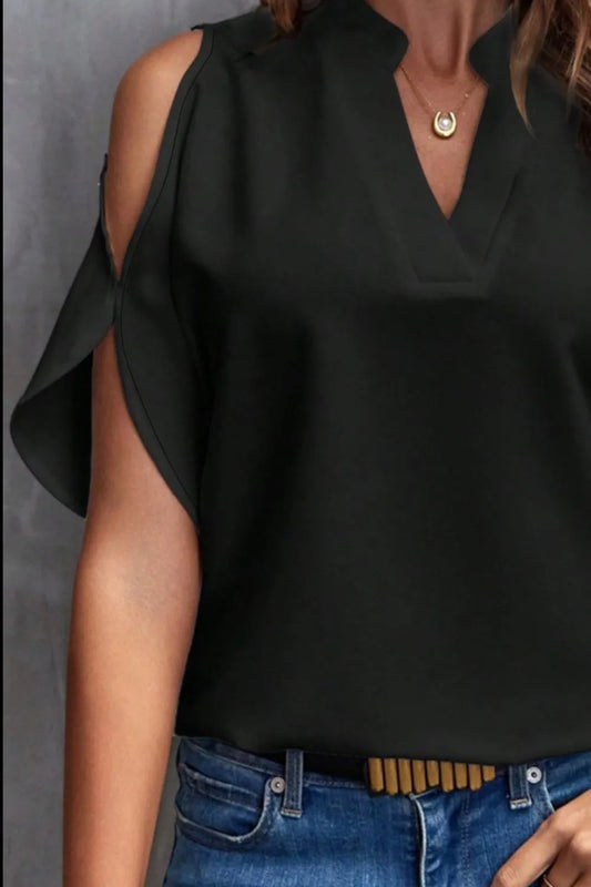 The Date Night Cold Shoulder Blouse