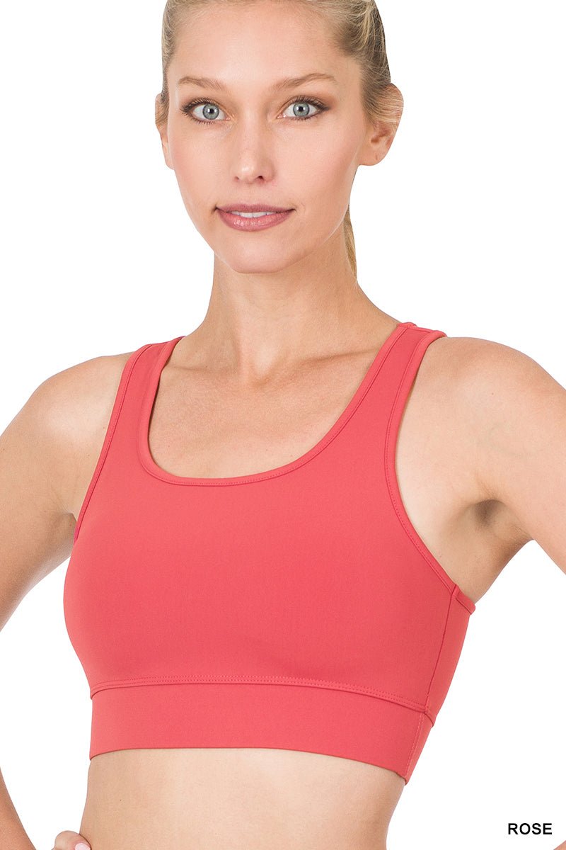 Athletic Padded Racer Back Sports Bra - Red Fox Boutique