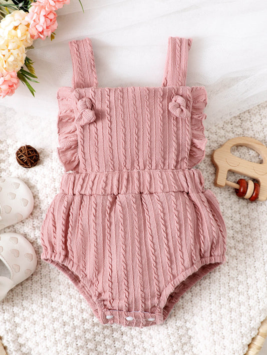 Baby Girl Textured Ruffled Bodysuit - Red Fox Boutique