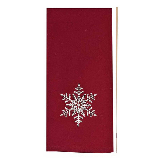 Home Collections by Raghu - Snowflake Towel - Barn Red