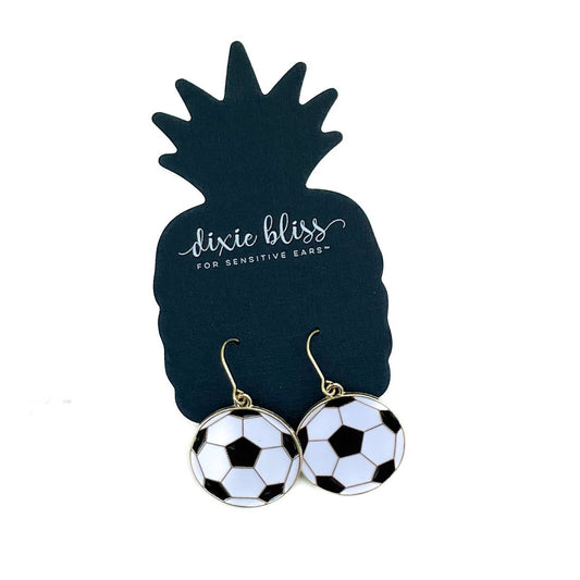 Soccer Charm Dangle Earrings