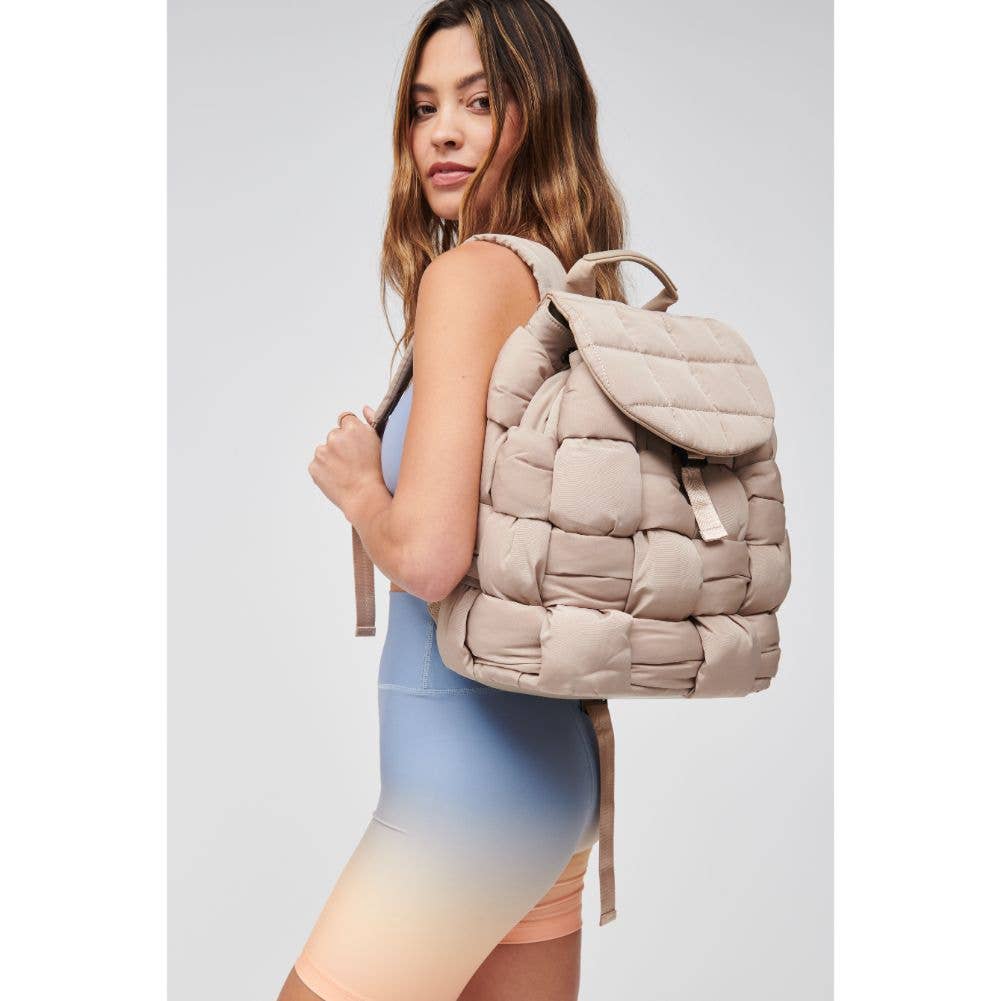 Perception Woven Nylon Backpack In Nude