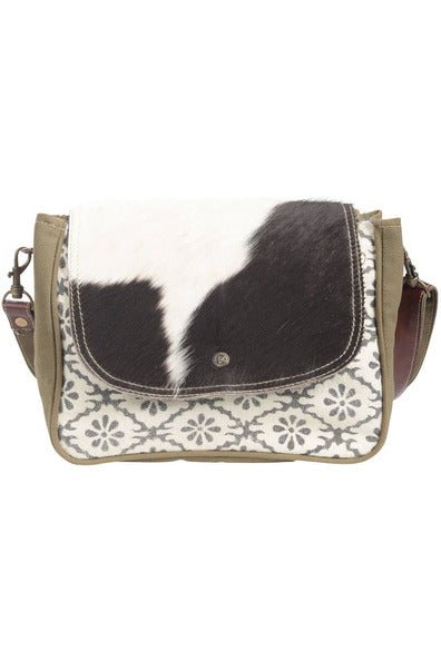 Flower Pattern With Cowhide - Red Fox Boutique