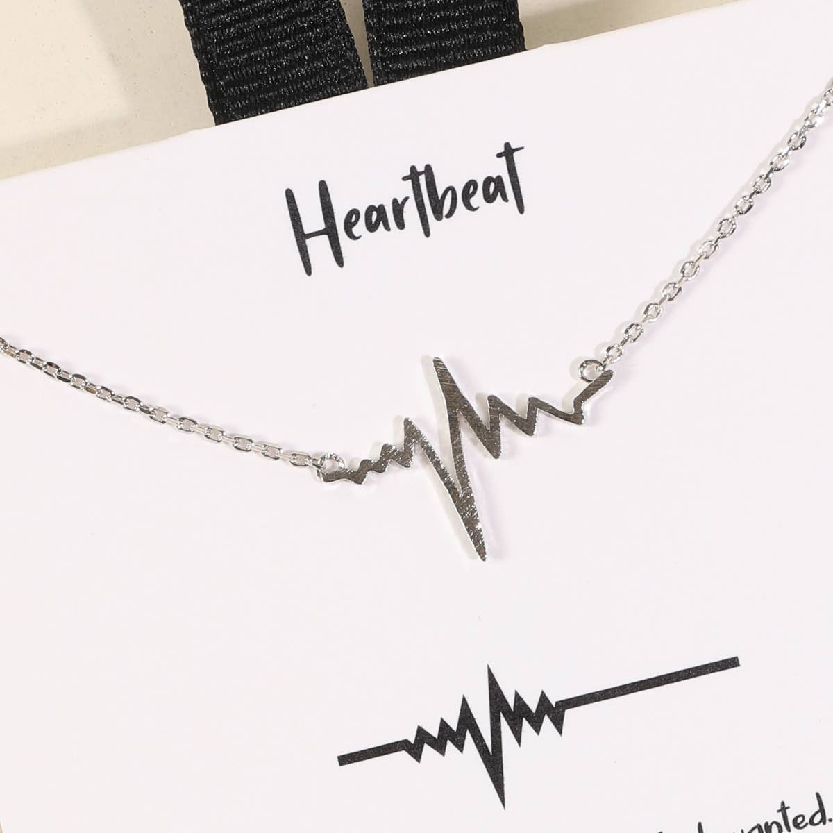 Heartbeat Charm Gold Dip Short Necklace - Red Fox Boutique