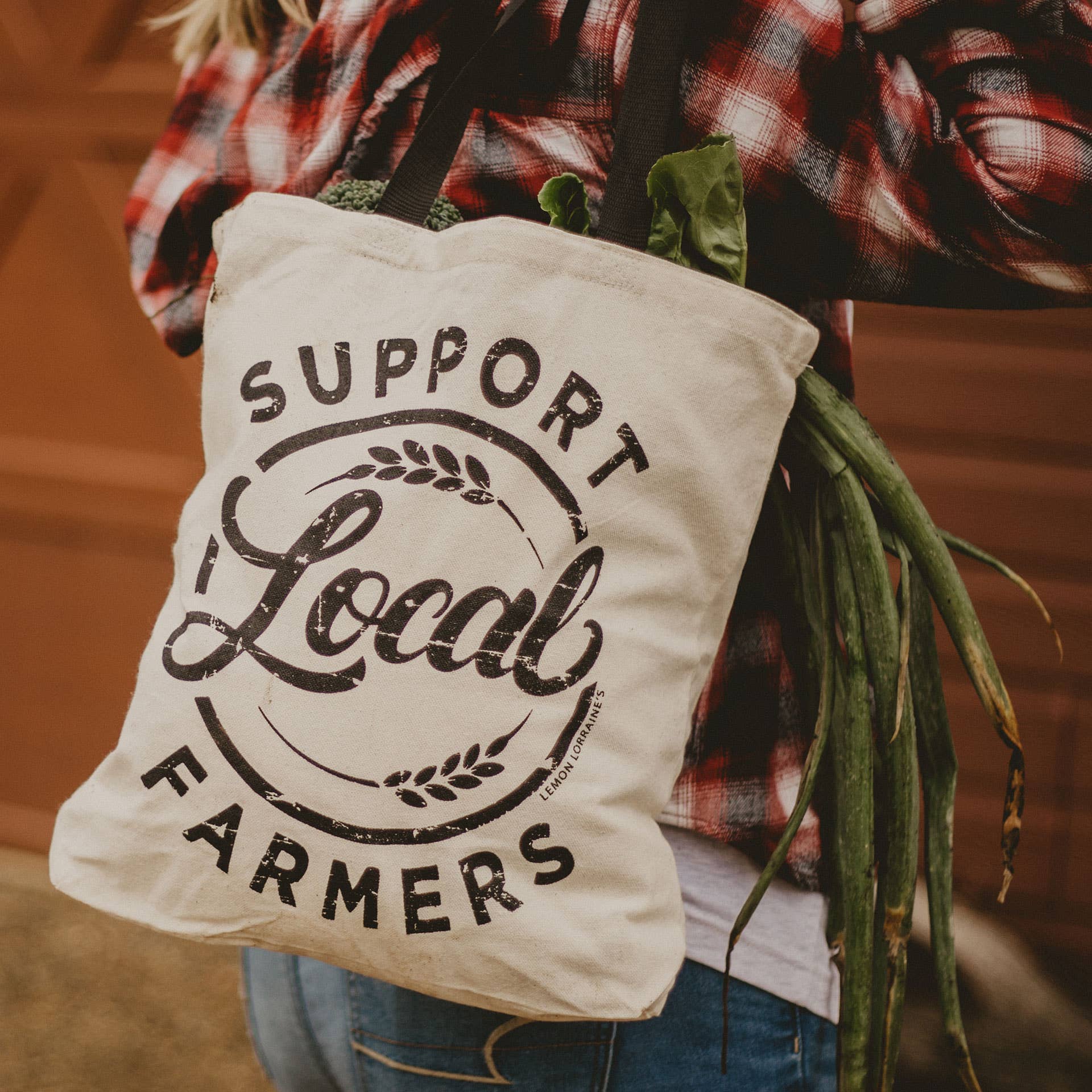 SUPPORT LOCAL FARMERS - Canvas Totes - Red Fox Boutique