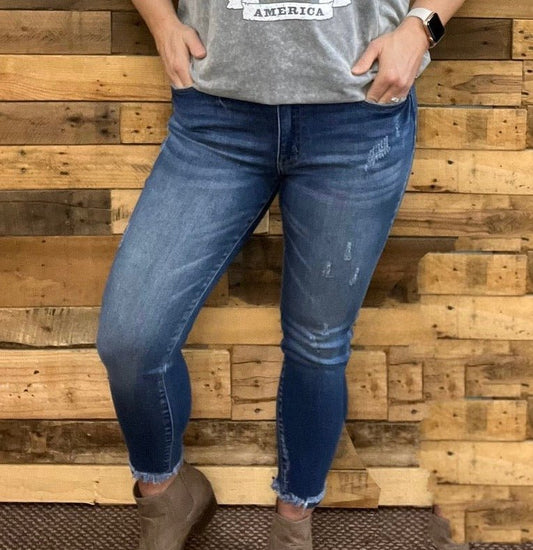 The Mid Rise Kancan Jeans - Red Fox Boutique