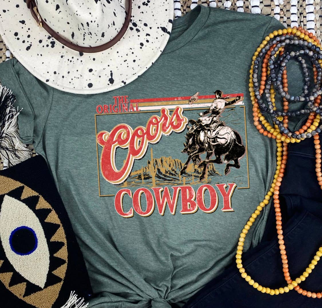 The Original Coors Cowboy Western Tee - Red Fox Boutique